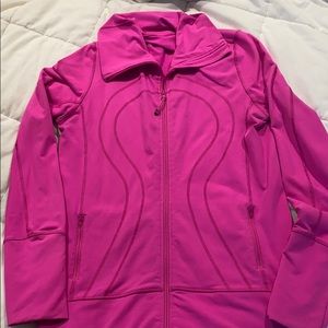 Bright pink lululemon stride jacket!